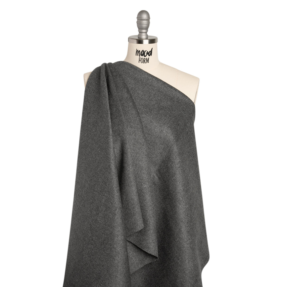 Virgin Wool and Cashmere Double Cloth Coating - Heathered Smoke - Astana Collection - Joann Fabrics