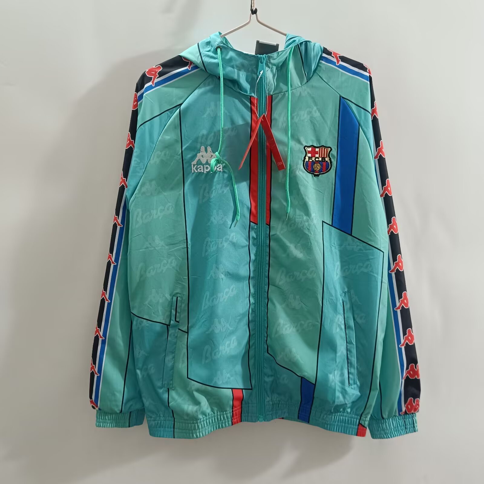 1996/1997 Retro Barcelona Windbreaker Green Jersey 1:1 Thai Quality