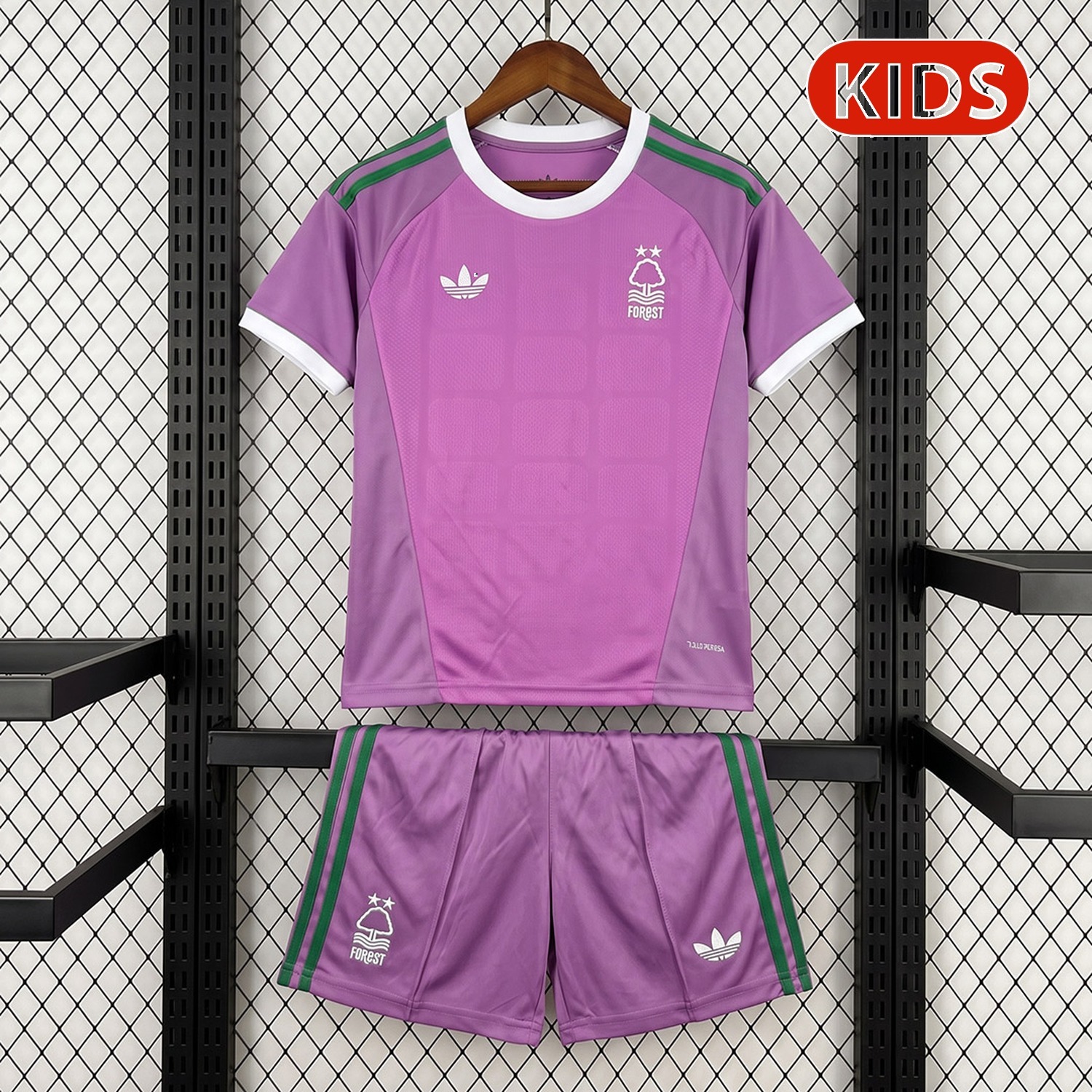 Nottingham Forest 26-27 Purple Green Goalkeeper Kids Kit - UnitedFutballJersey