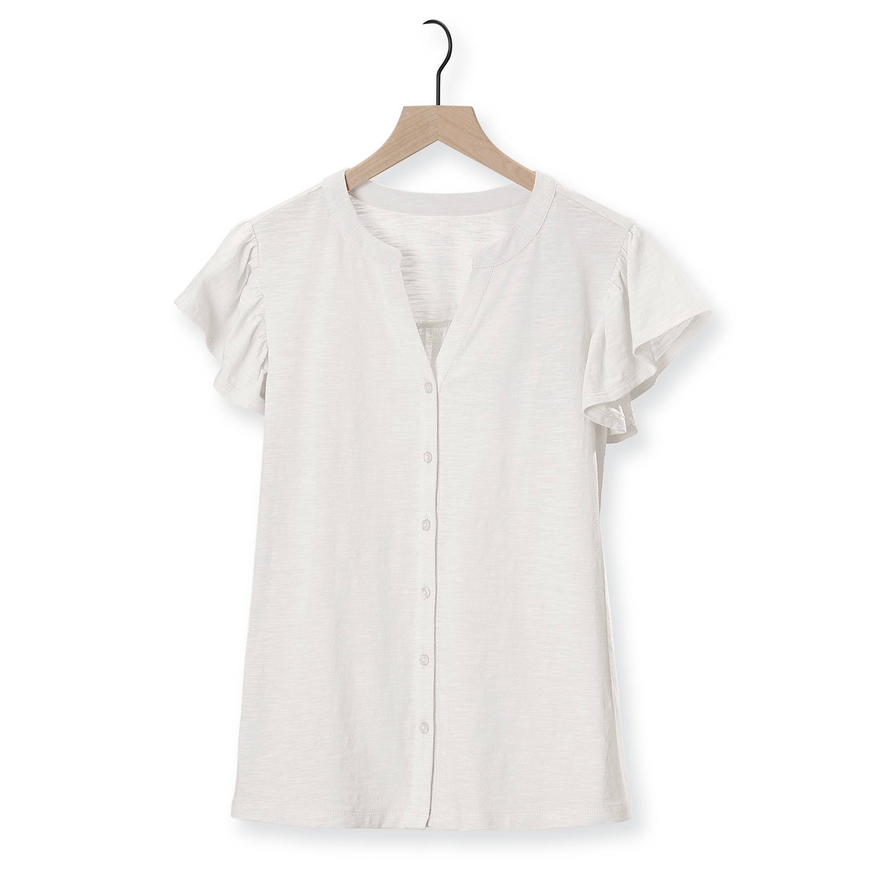 Ruffle Sleeve Knit Top - Northstyle Catalog