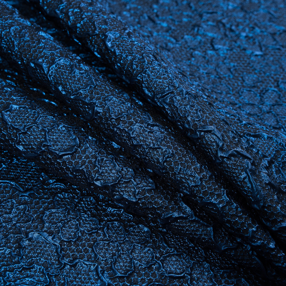 Royal Blue Luxury Floral Metallic Brocade - Joann Fabrics