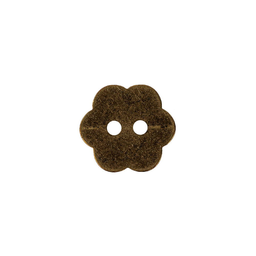Bronze Concave 2-Hole Metal Flower Button - 24L/15mm - Joann Fabrics
