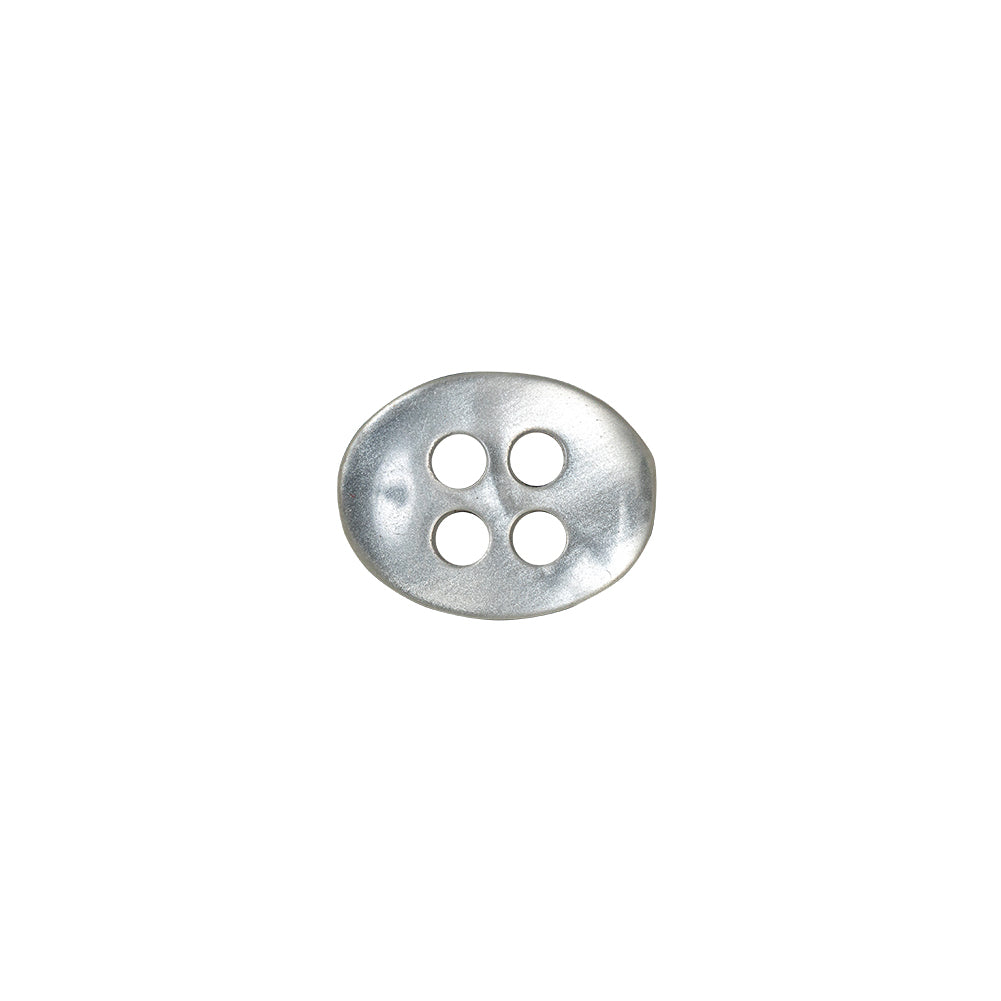 Silver Iridescent 4-Hole Oval-Shaped Plastic Button - 20L/12.5mm - Joann Fabrics