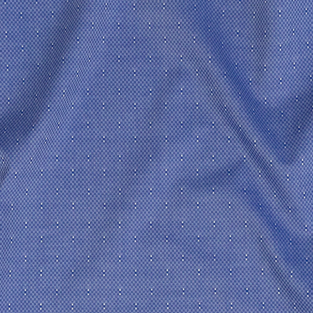 Premium Deep Periwinkle Minute Checks Dobby Cotton Shirting - Joann Fabrics