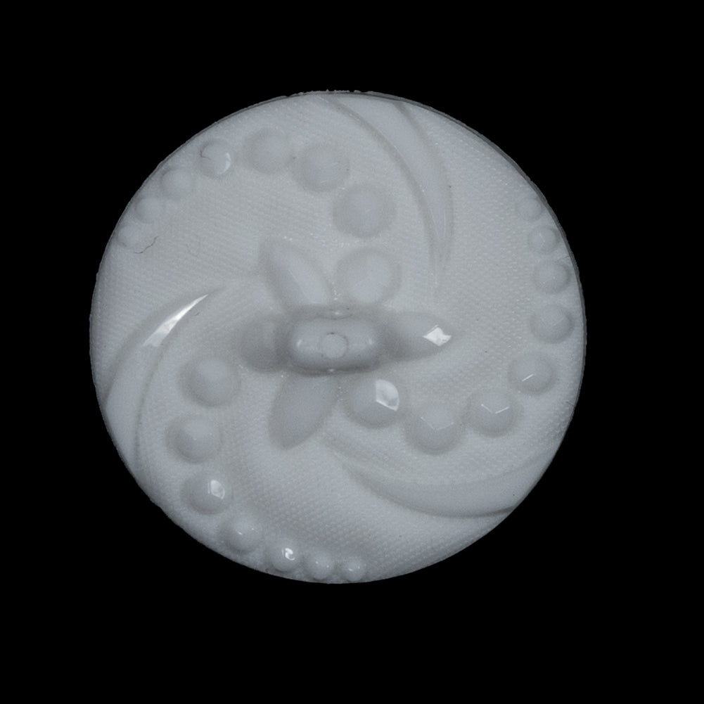 White Floral Nylon Shank Back Button - 44L/28mm - Joann Fabrics