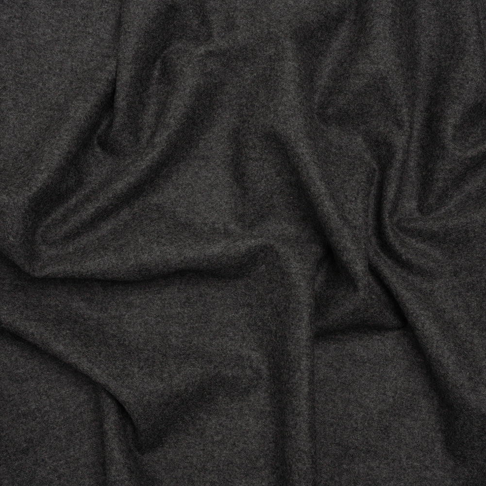 Super 130s Wool Flannel Suiting Made in Italy - Heathered Gray - Deadstock - Joann Fabrics
