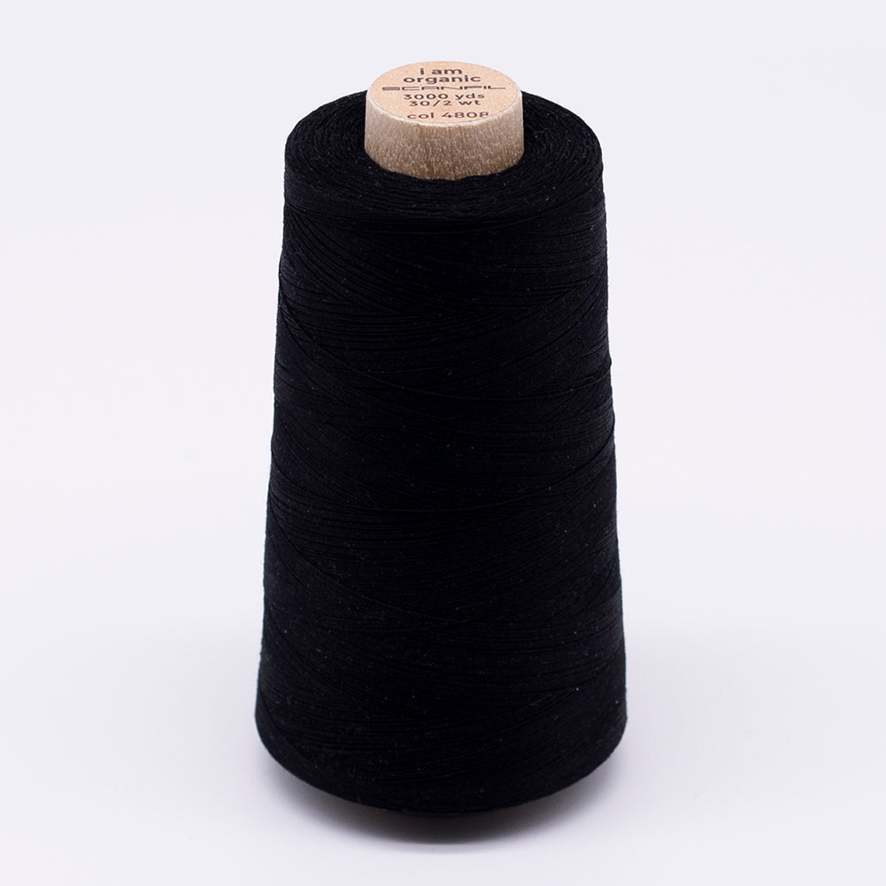 SCANFIL® 30wt Organic Pima Cotton Thread 3000 yd Cone - 4808 Jet Black - Joann Fabrics