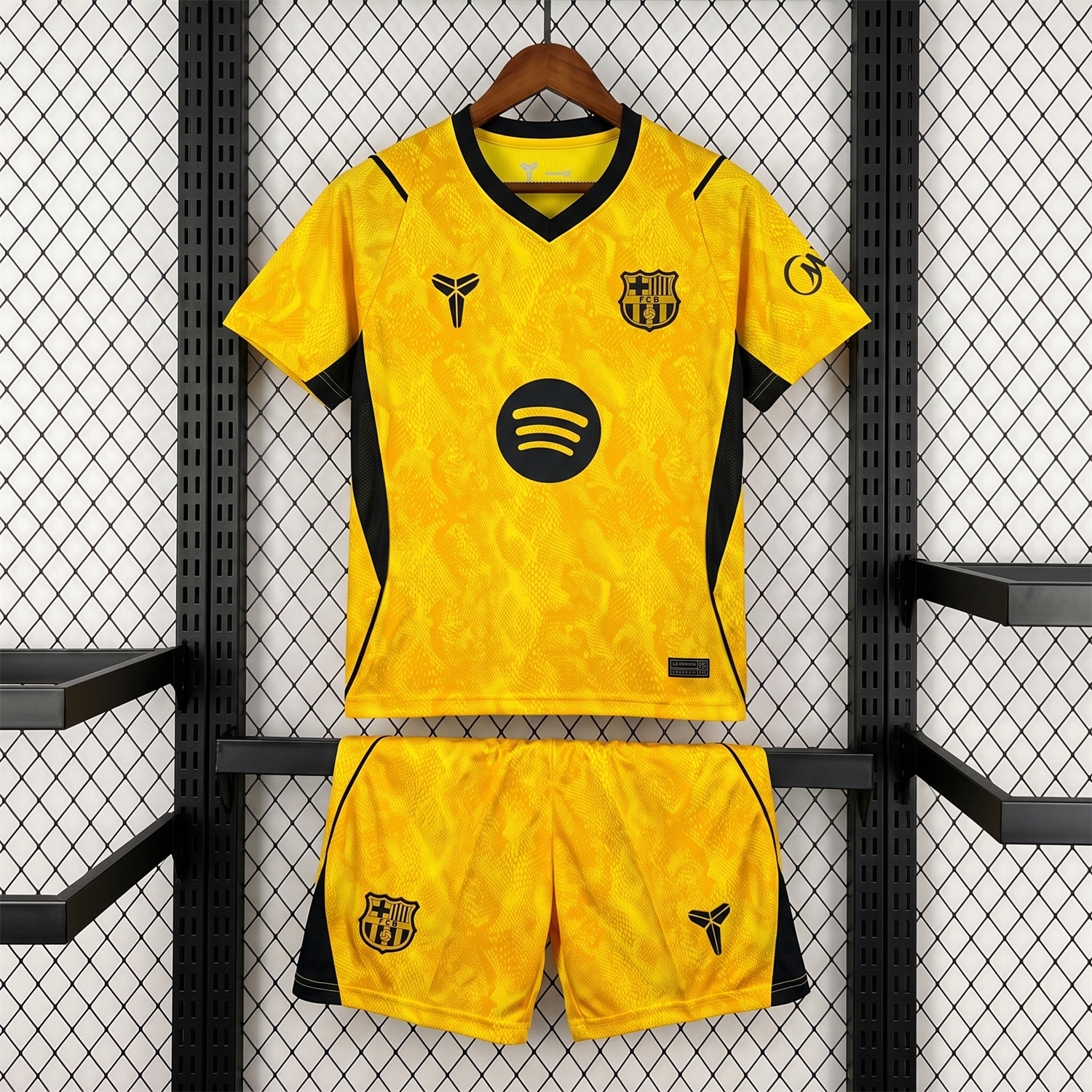 Barcelona 26-27 Yellow Goalkeeper Kids Kit - UnitedFutballJersey