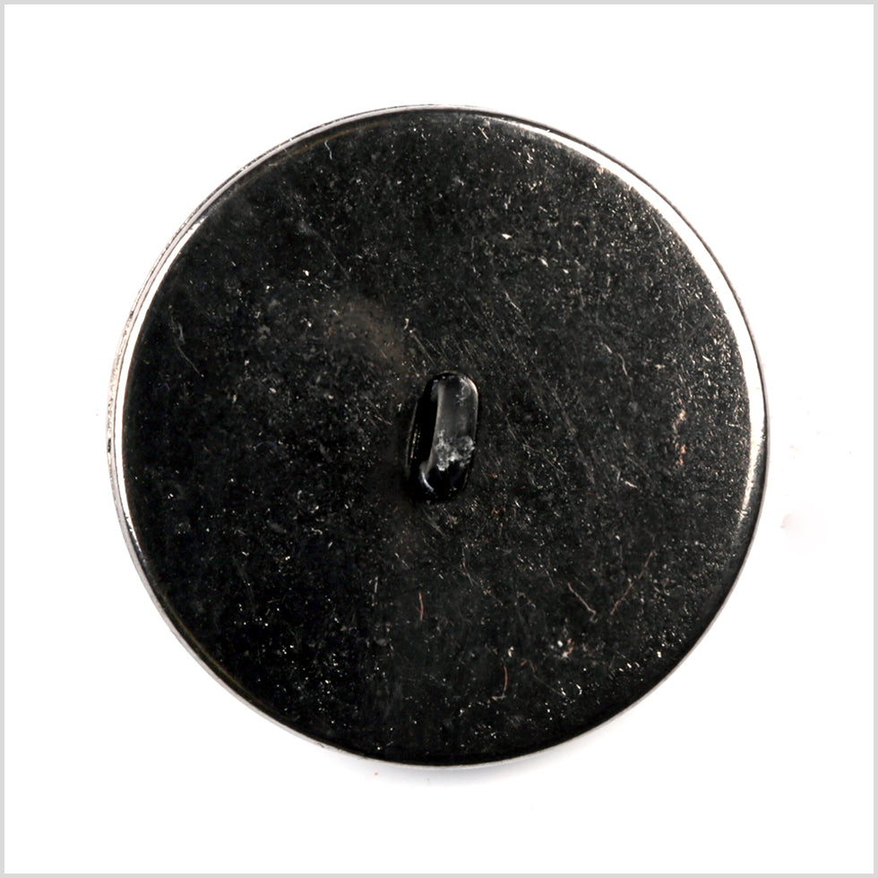 Shank Back Zamac Button - 24L/15mm - Black with Silver Metal Rim - Joann Fabrics