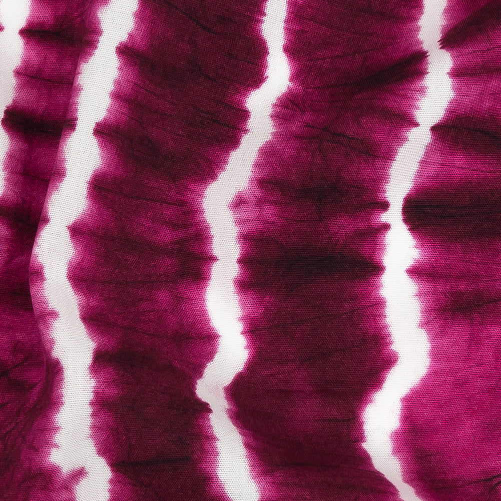 Stretch Viscose Batiste Print - Fuchsia and White Tie Dye - Mood Exclusive Making Waves - Joann Fabrics