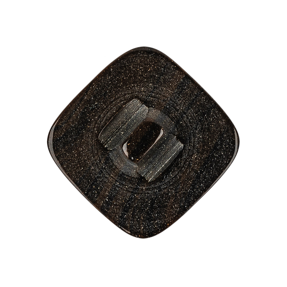 Square Plastic Shank Back Button - 42L/27mm - Black and Brown Animal Stripes and Sparkles - Joann Fabrics