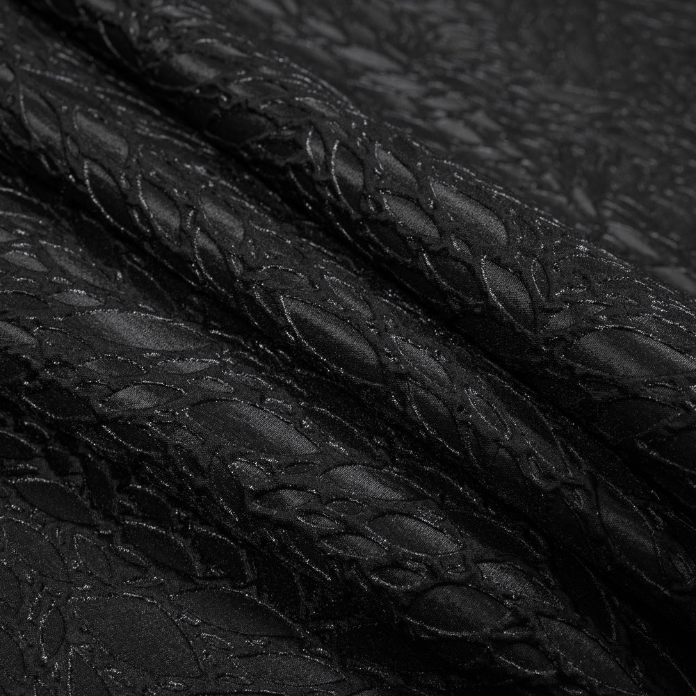 Black Luxury Abstract Metallic Brocade - Joann Fabrics