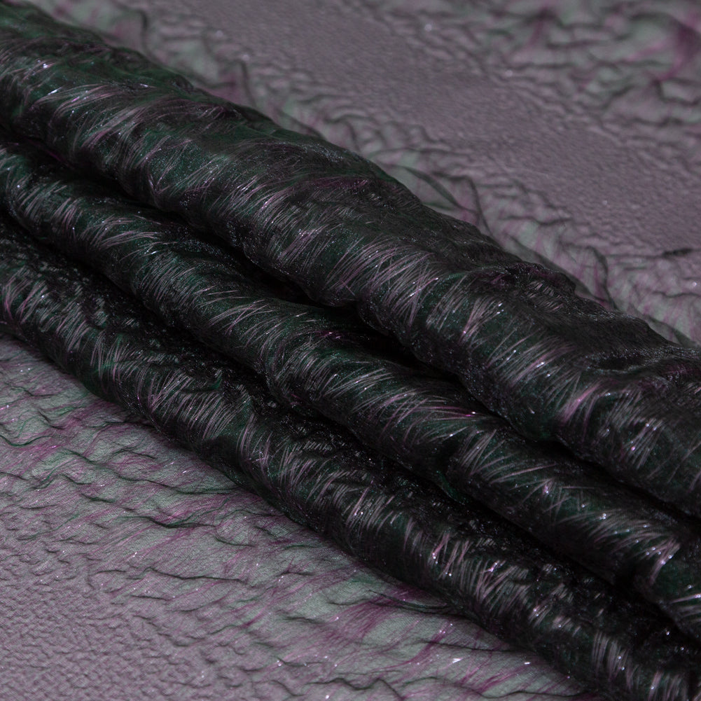 Metallic Double Layer Organza - Purple and Green Iridescent Stripes - Joann Fabrics
