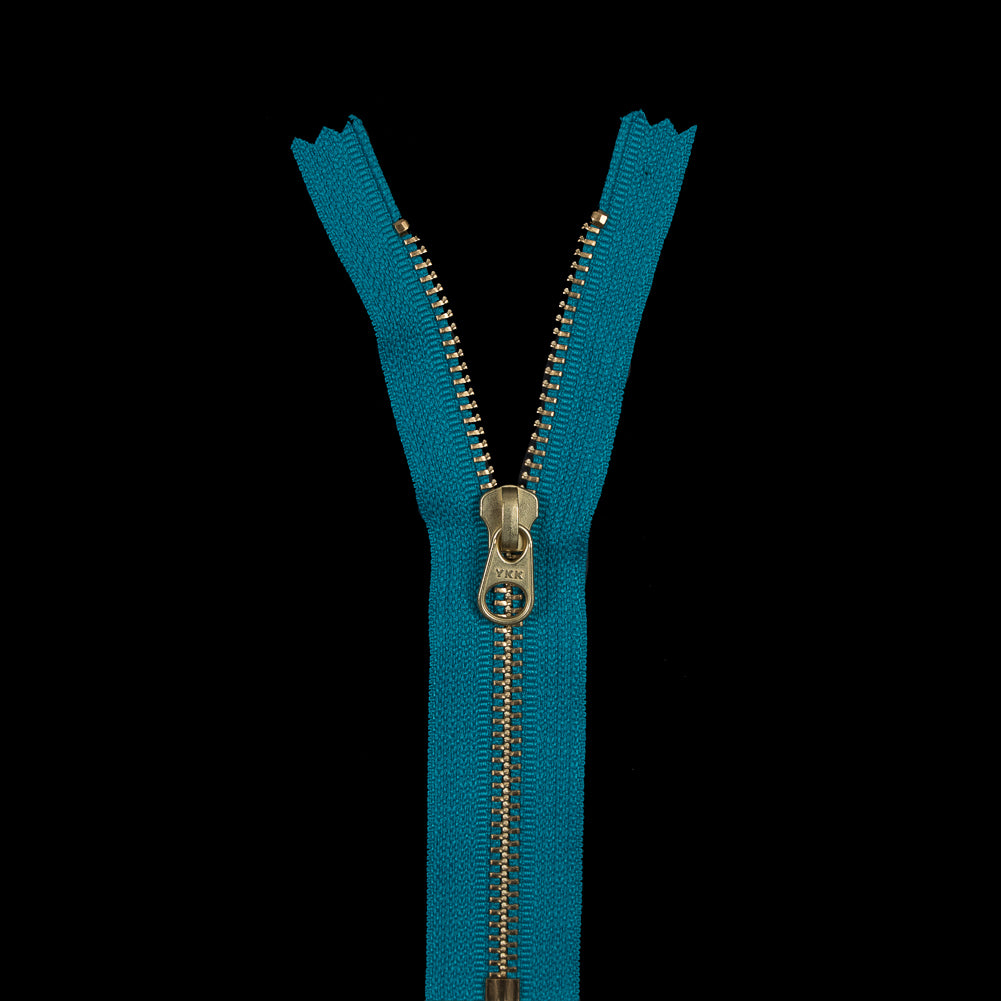 Metal Closed Bottom Zipper with Gold Teeth 6