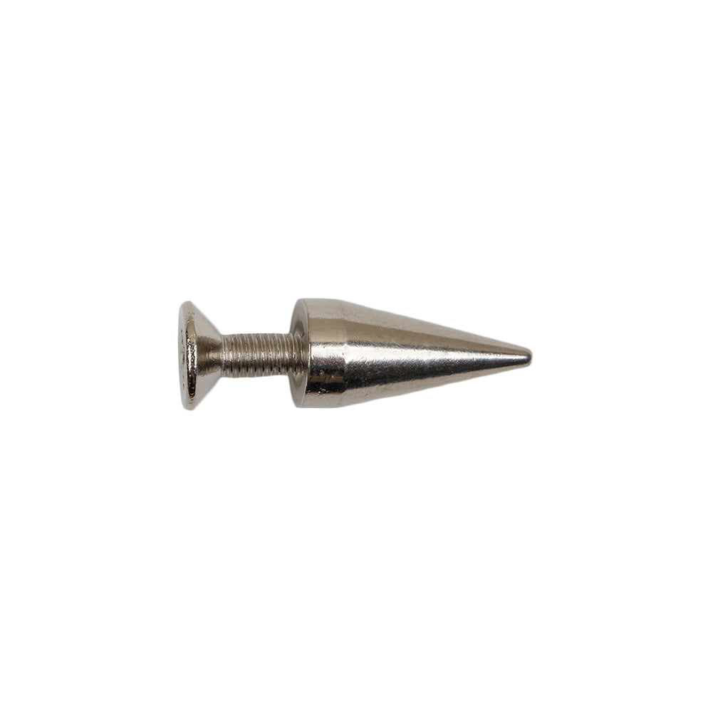 Nickel Thin Cone Spike with Screw - 9/16