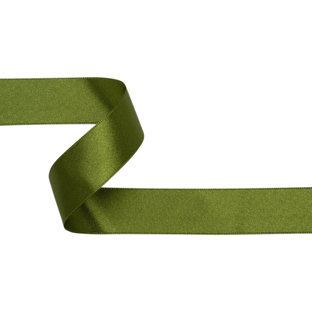 Green Double Face French Satin Ribbon - 1