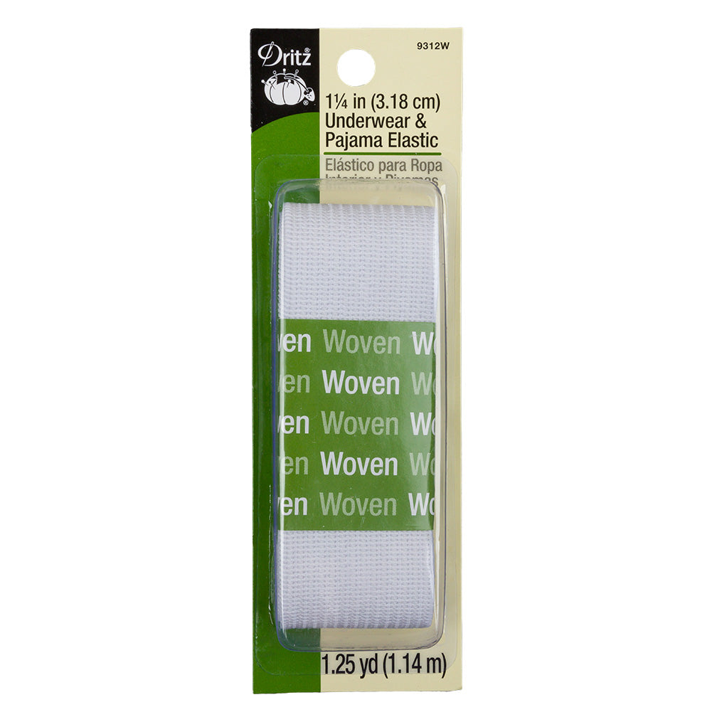 Dritz White Underwear and PJ Elastic - 1.25 in x 1.25 yd - Joann Fabrics