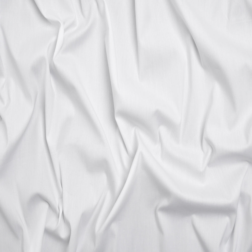 Stretch Cotton and Nylon Poplin - White - Designer Deadstock - Joann Fabrics