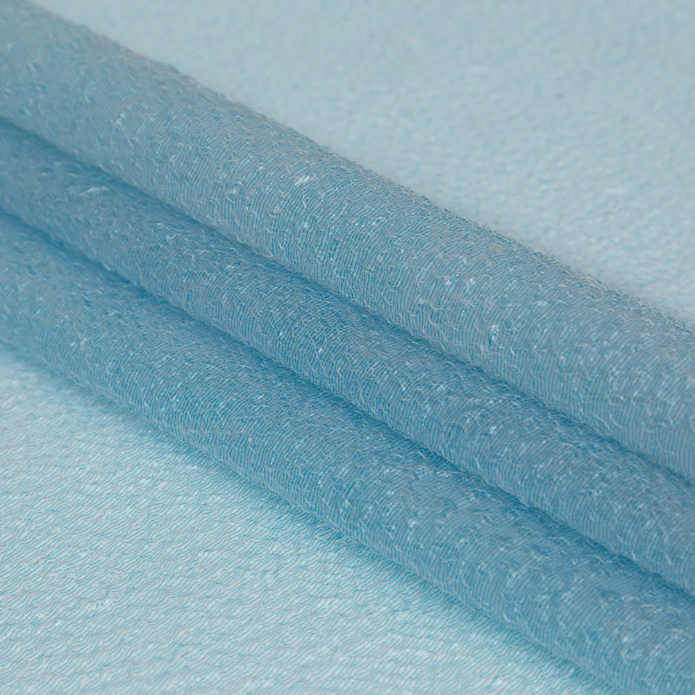 Metallic Blue Striped Bubble Wrap Organza Brocade - Joann Fabrics