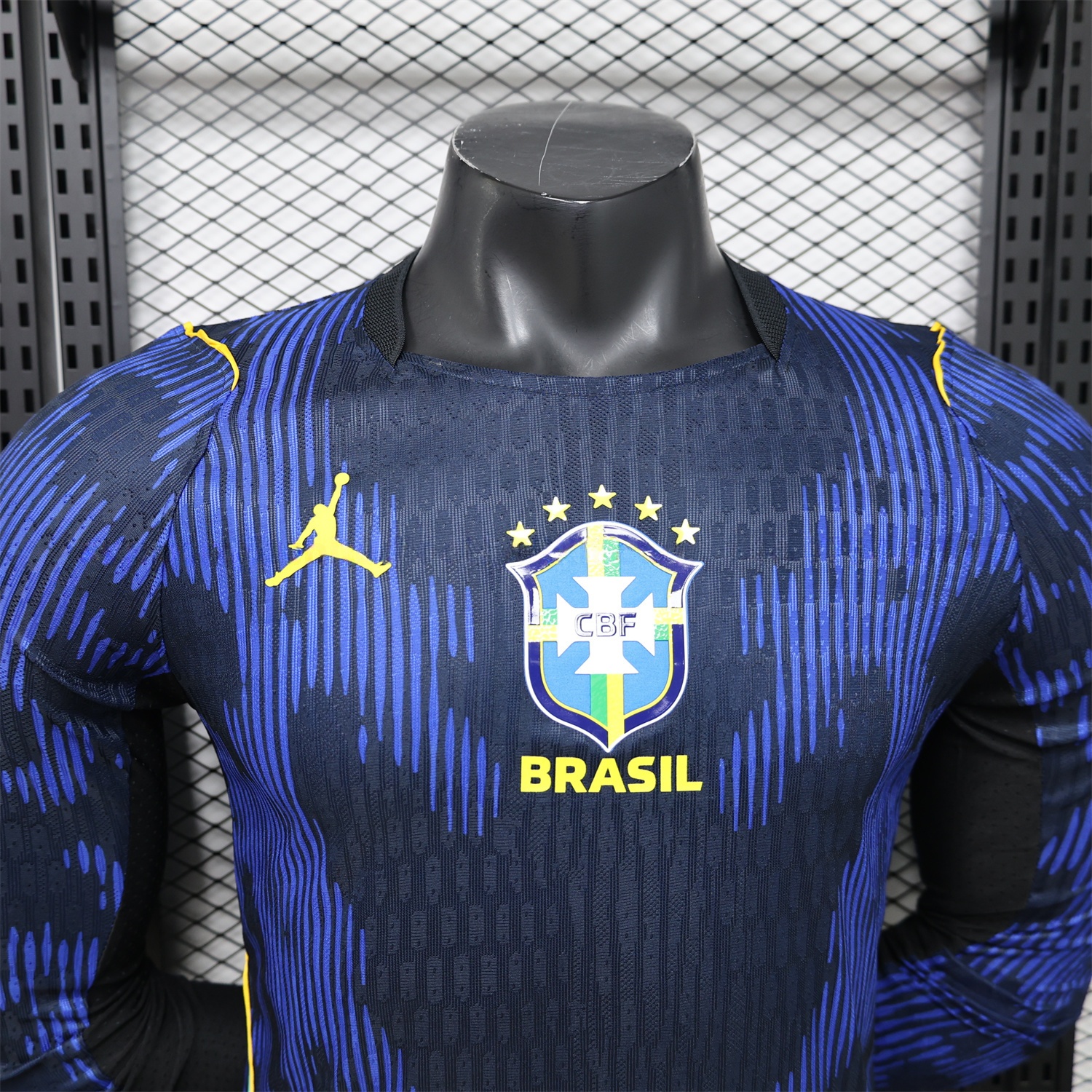 Brazil 2026 Away Blue Long Sleeves Jersey - Player Version - UnitedFutballJersey