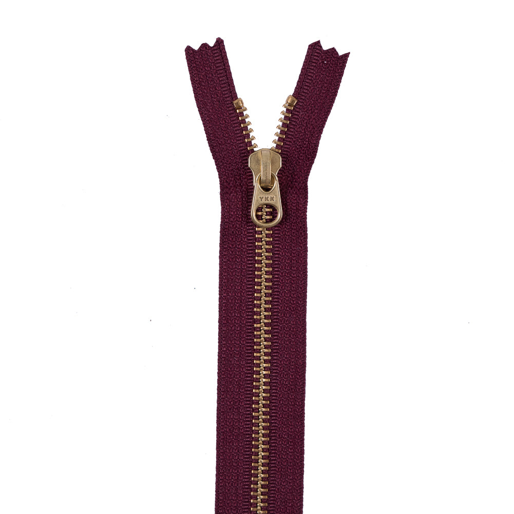 Metal Zipper with Gold Pull and Teeth 8