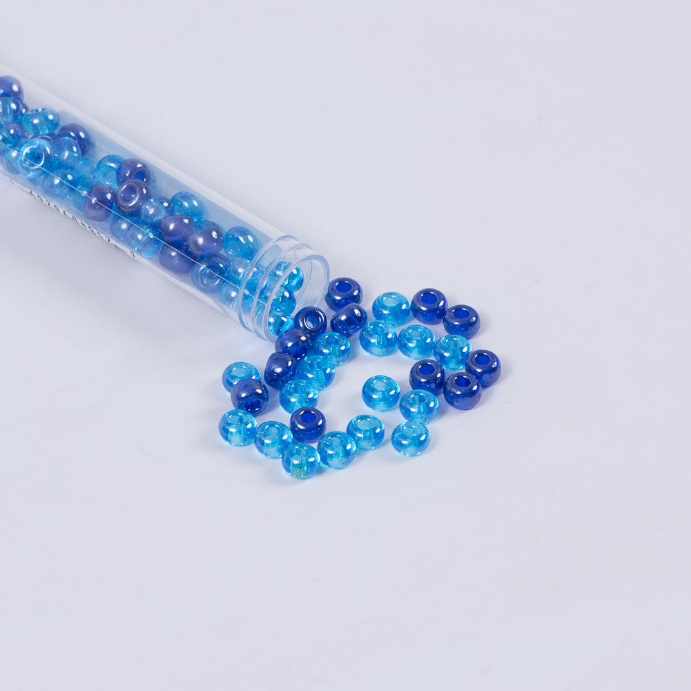 Blue and Aqua Mixed Czech Seed Beads - Size 2 - Joann Fabrics