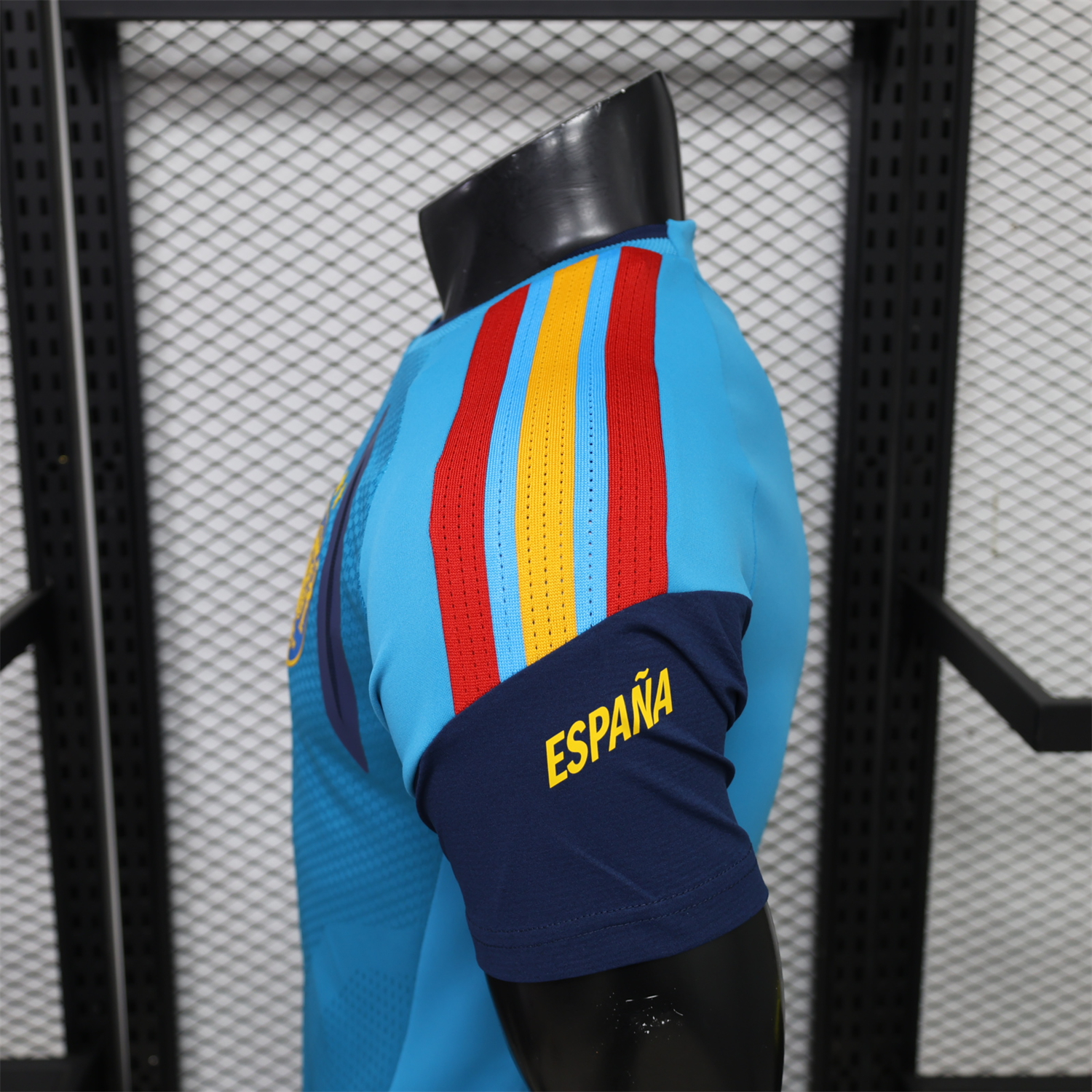 Spain 2026 Light Blue Black Training Jersey - Player Version - UnitedFutballJersey