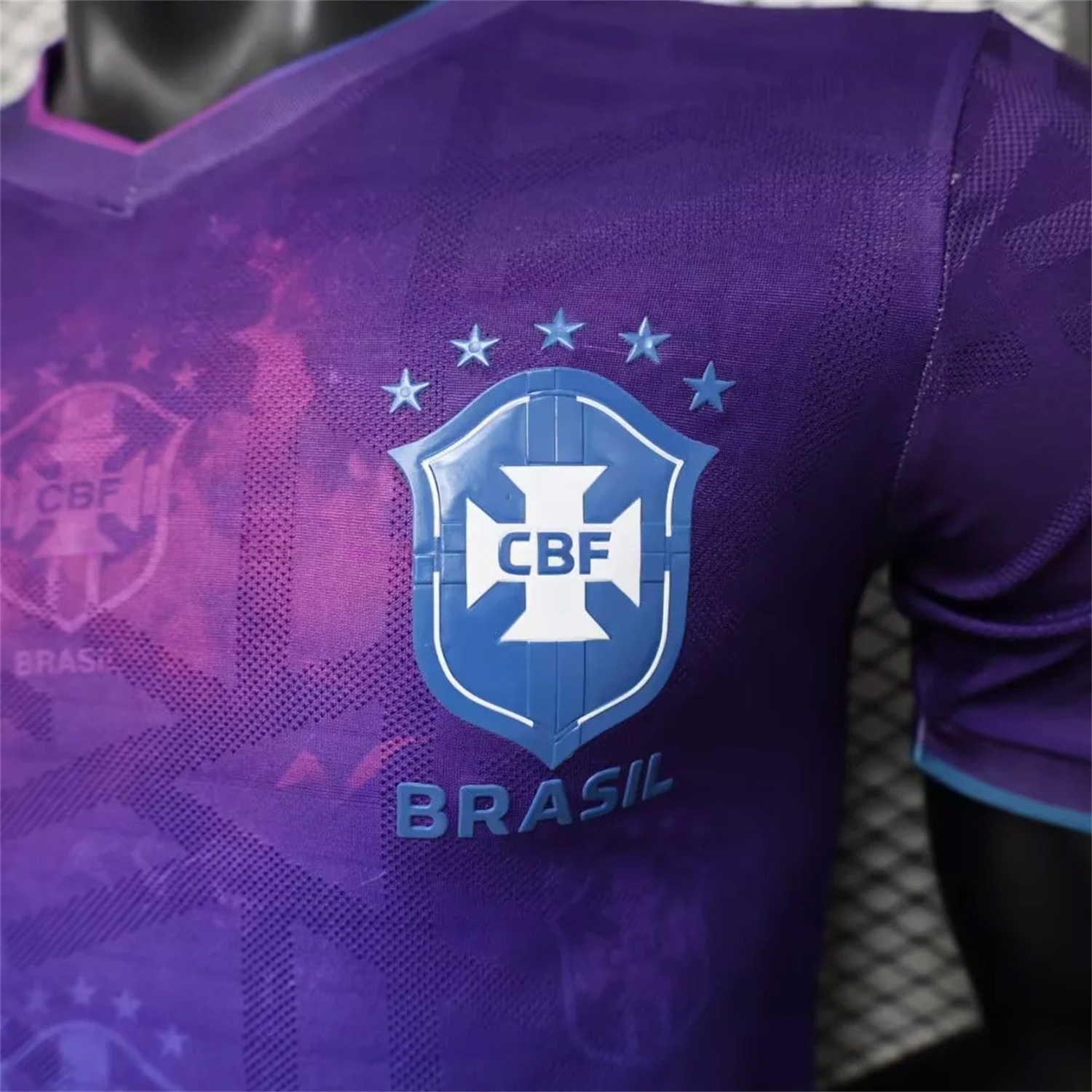 Brazil 2026 Blue With Subtle Pattern Special Jersey - Player Version - UnitedFutballJersey