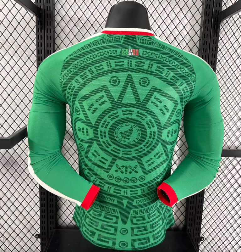 2026 Player Version Long Sleeve Mexico Home Football Shirt 1:1 Thai Quality