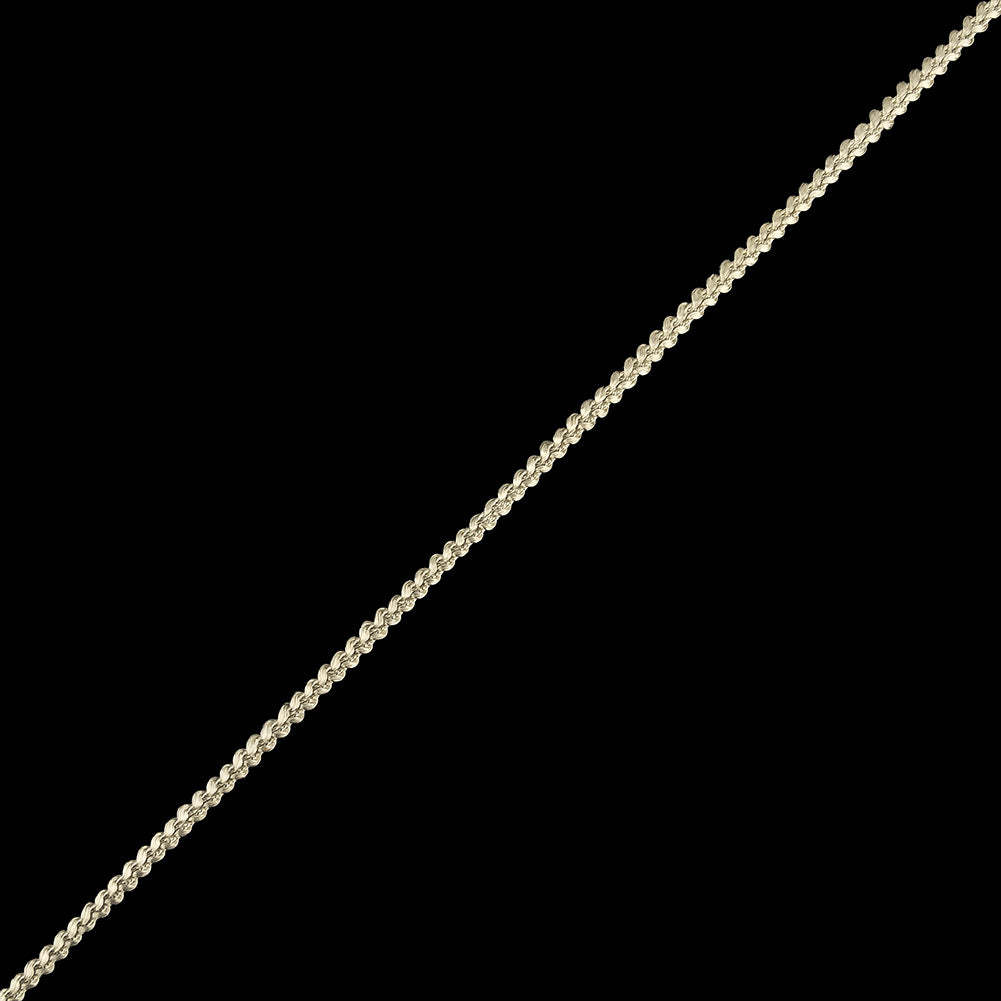 Pale Gray Cotton Blend Braided Trim - 0.1875