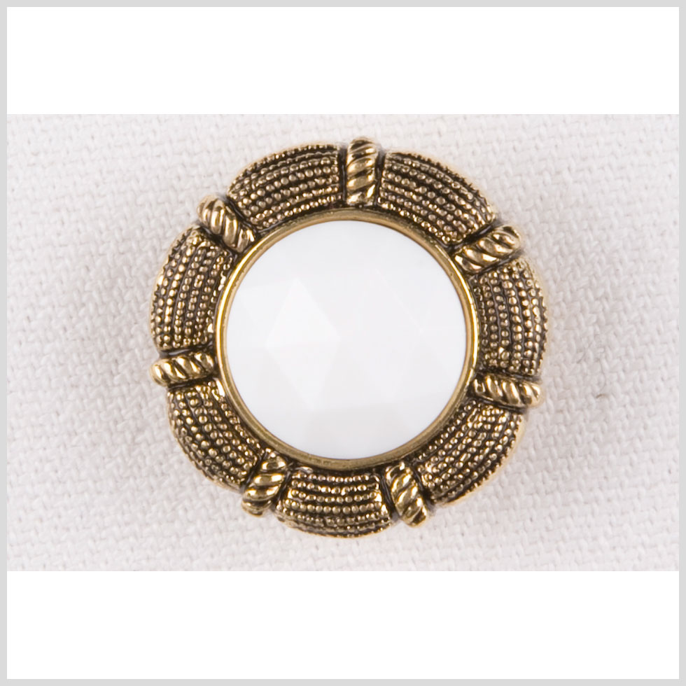 White/Antique Gold Plastic - 35L/22mm - Joann Fabrics