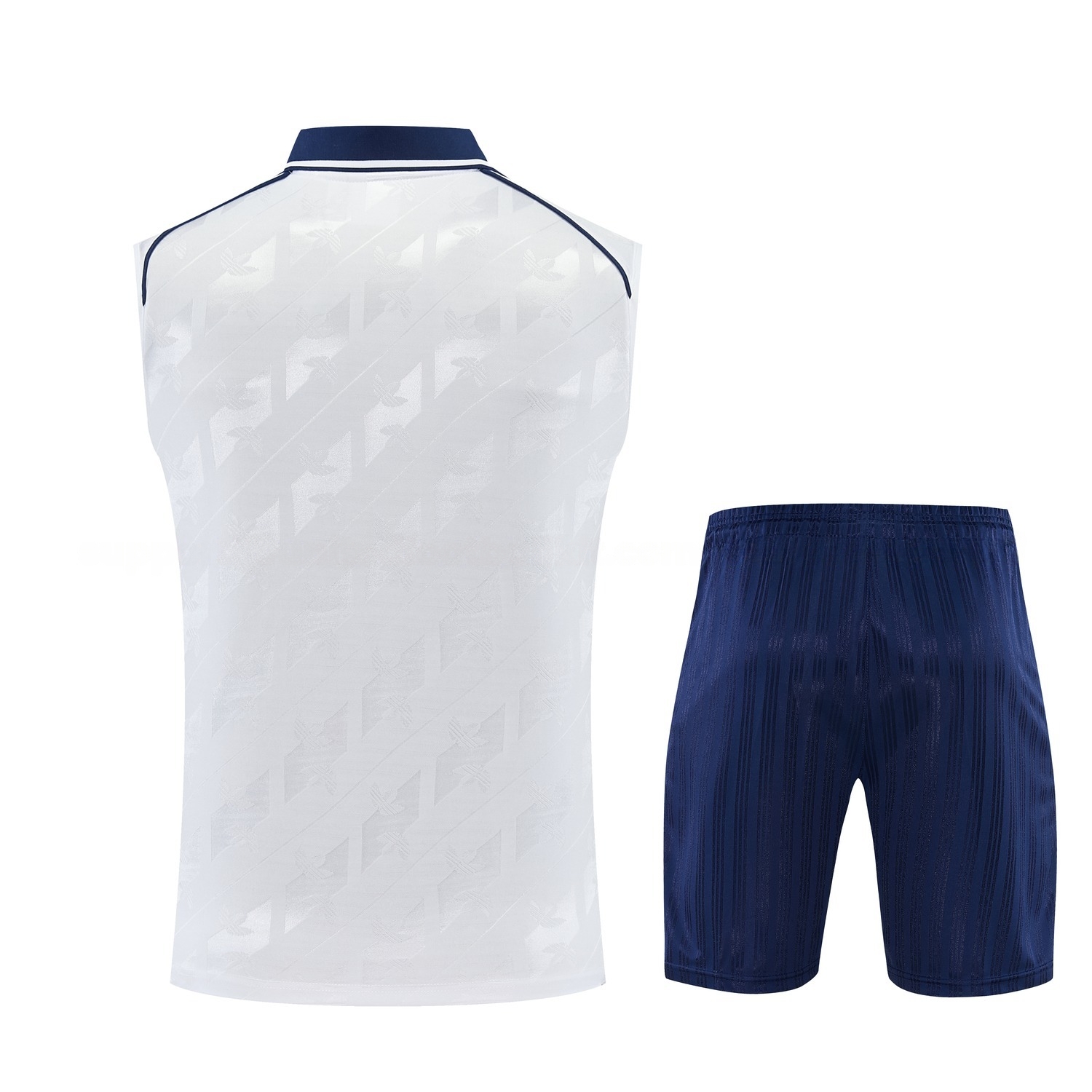 Real Madrid 26-27 Vest Training Set - White Vest and Navy Blue Shorts - UnitedFutballJersey