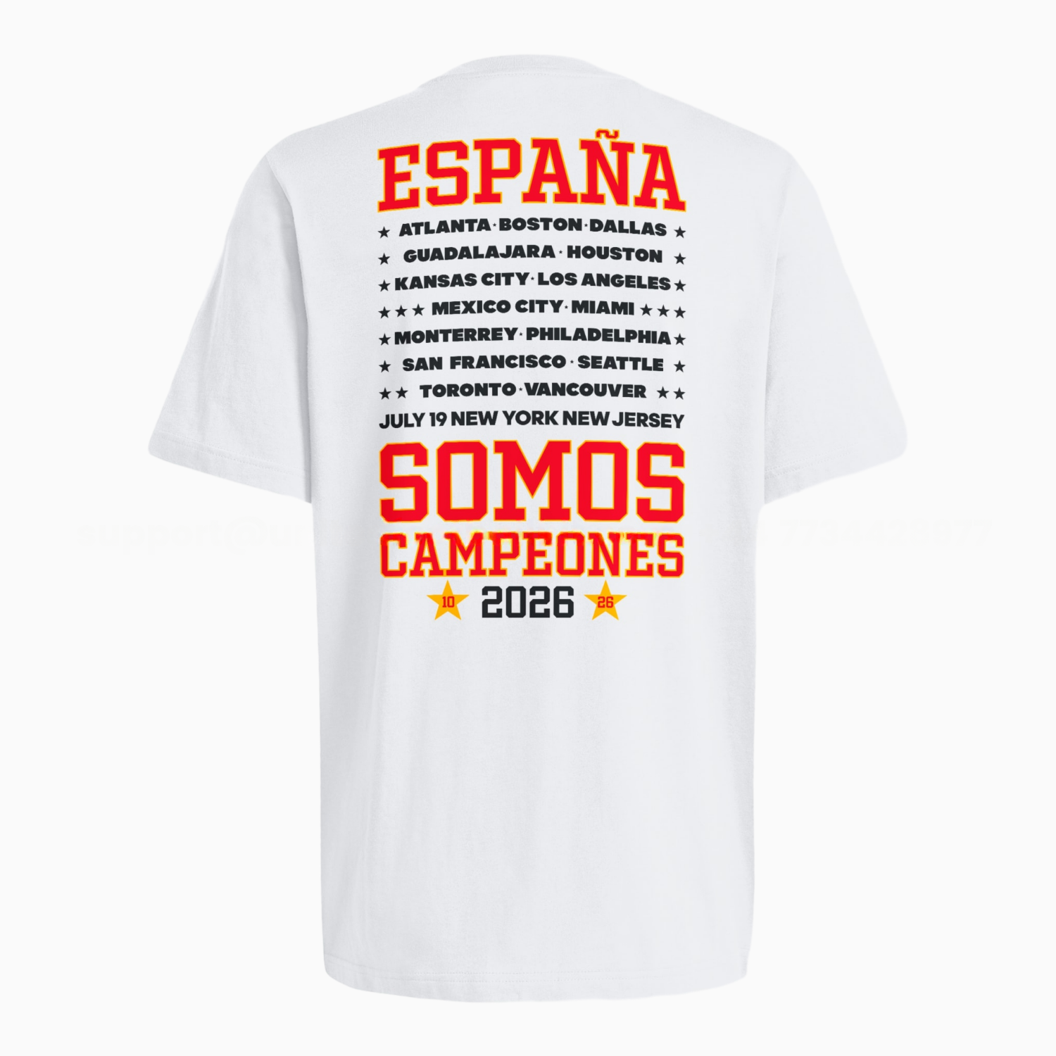 Spain 2026 World Cup Somos Campeones White T-shirt - UnitedFutballJersey