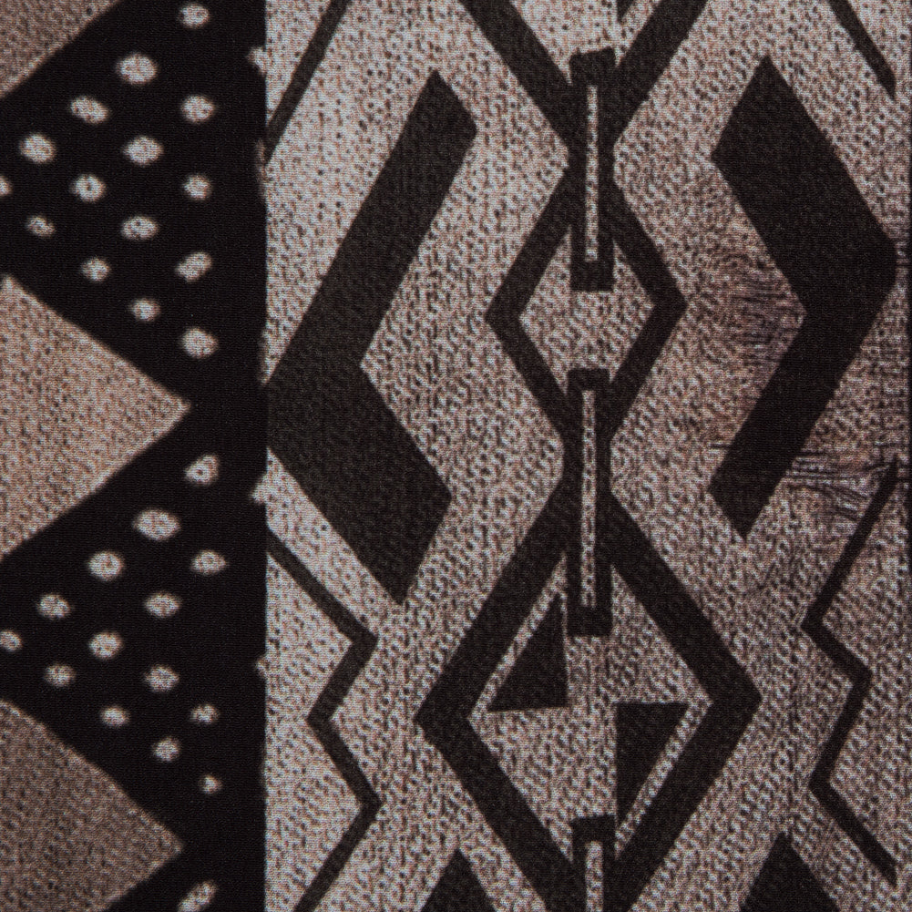 Brown and Black Geometric Printed Polyester Panel - Joann Fabrics