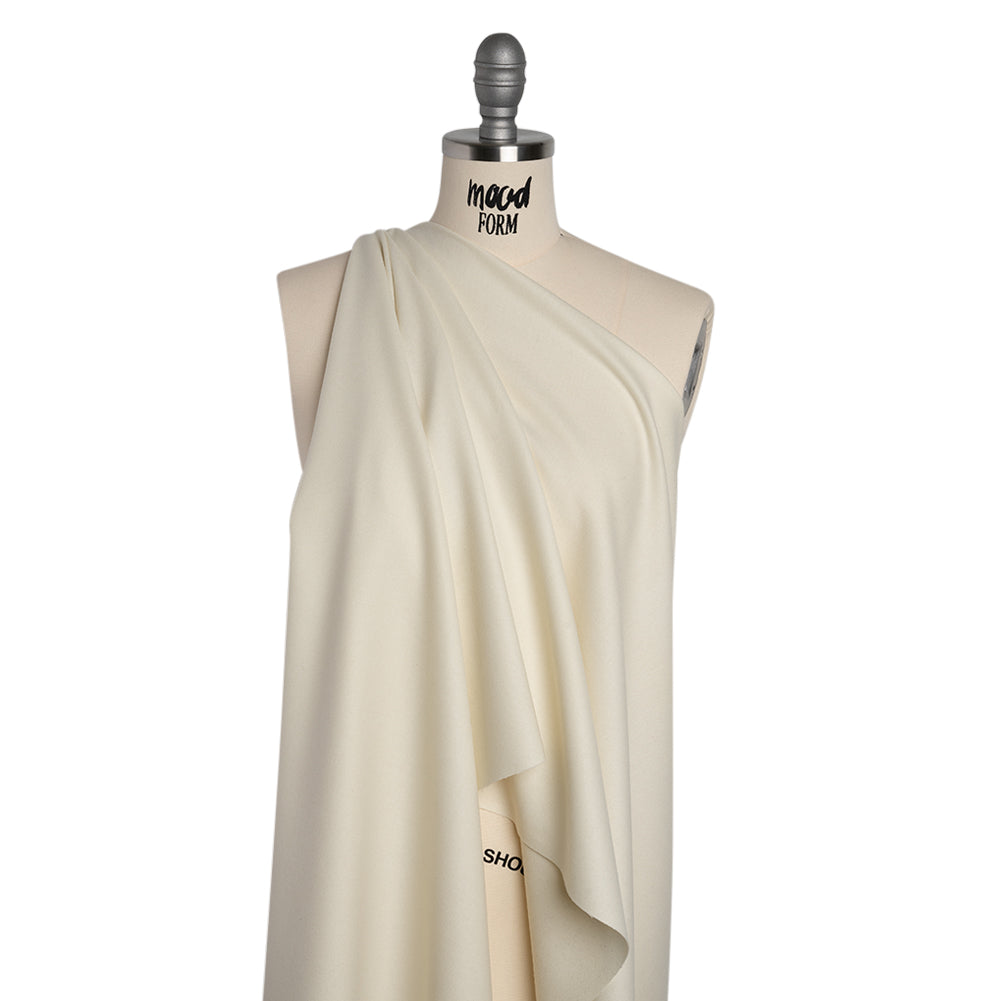 Super 120s Wool Twill Suiting Made in Italy - Cream - Deadstock - Joann Fabrics