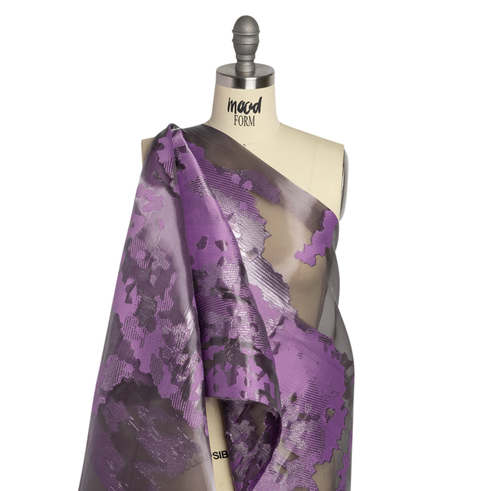 Metallic Purple Abstract Luxury Burnout Brocade - Joann Fabrics