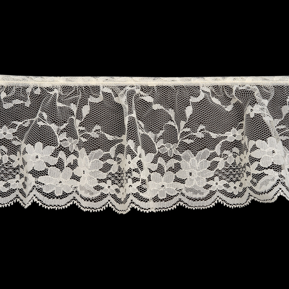 Yaya Han Ruffled Lace Trim - Champagne Floral, 3.5
