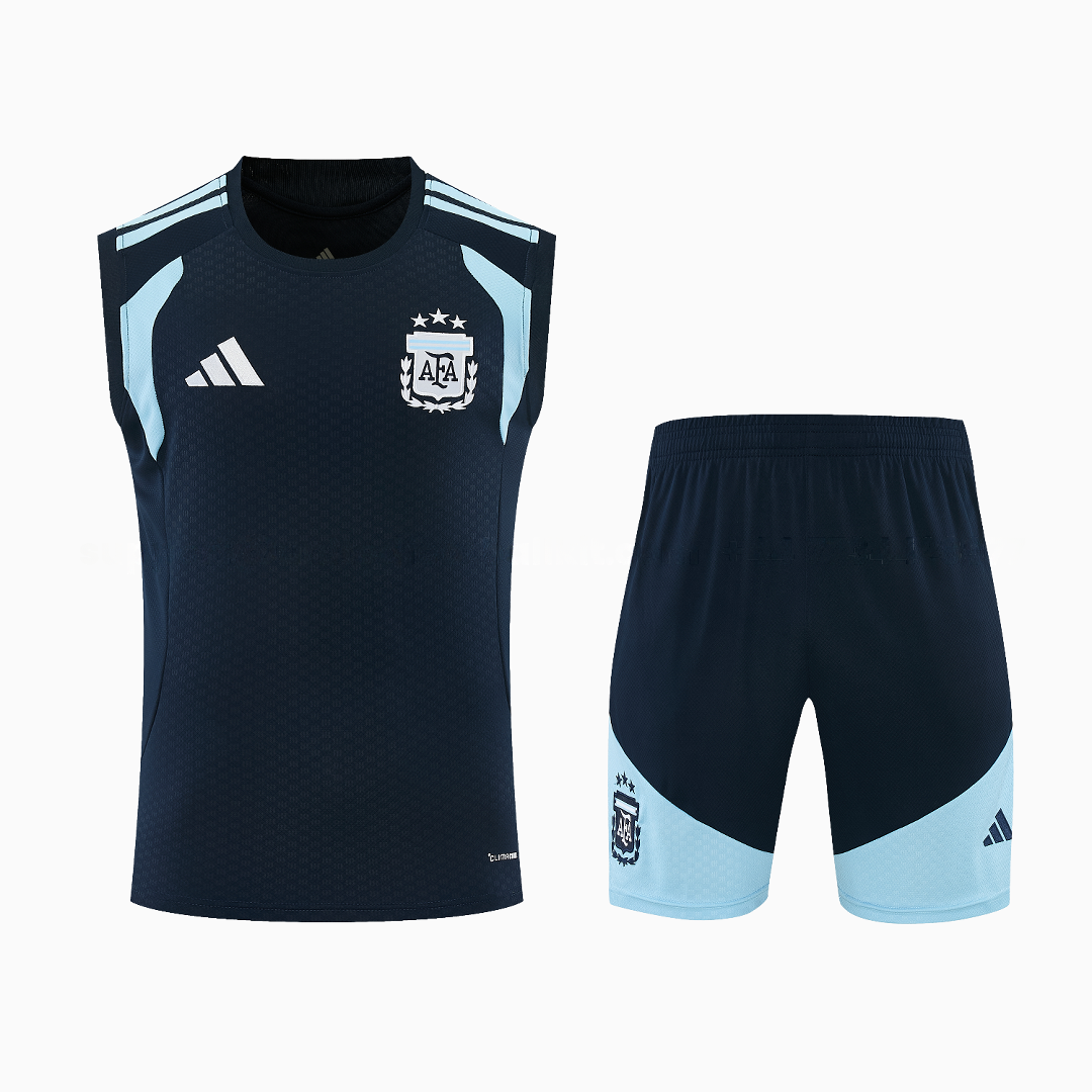 Argentina 2026 Vest Training Set - Dark Blue Top & Dark Blue Pants - UnitedFutballJersey