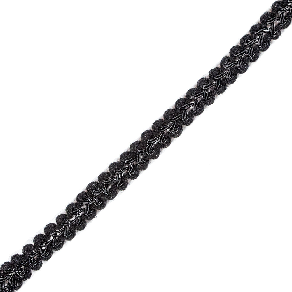Black Looped Yarn Braid - 0.5