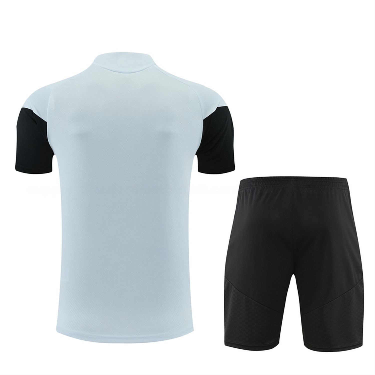 Liver.pool 26-27 Short-Sleeve Training Set - Light Grey Top & Black Shorts - UnitedFutballJersey