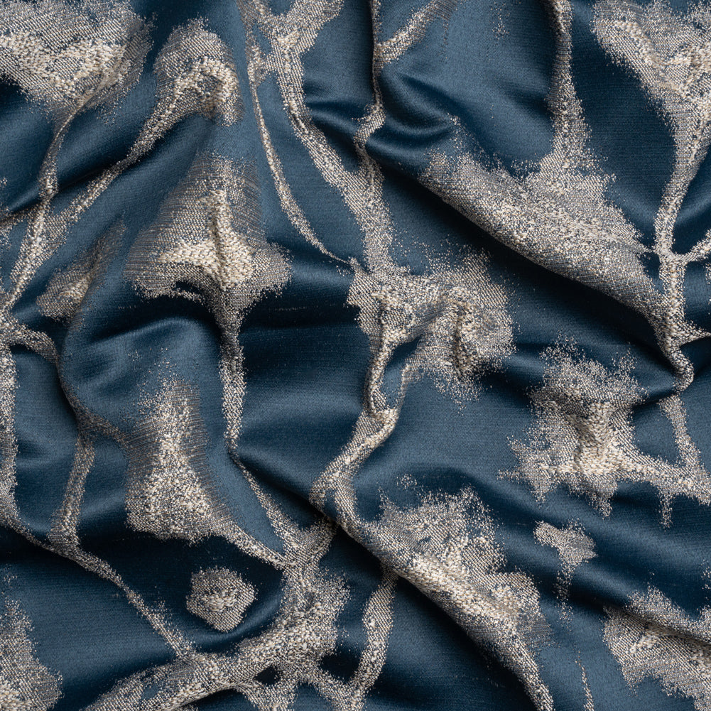 Metallic Drapery Jacquard - Ink Blurred Branches - British Imported - Joann Fabrics