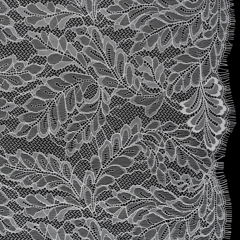 Nylon Re-Embroidered Lace with Finished Edges - Ivory Leafy Stems - Joann Fabrics
