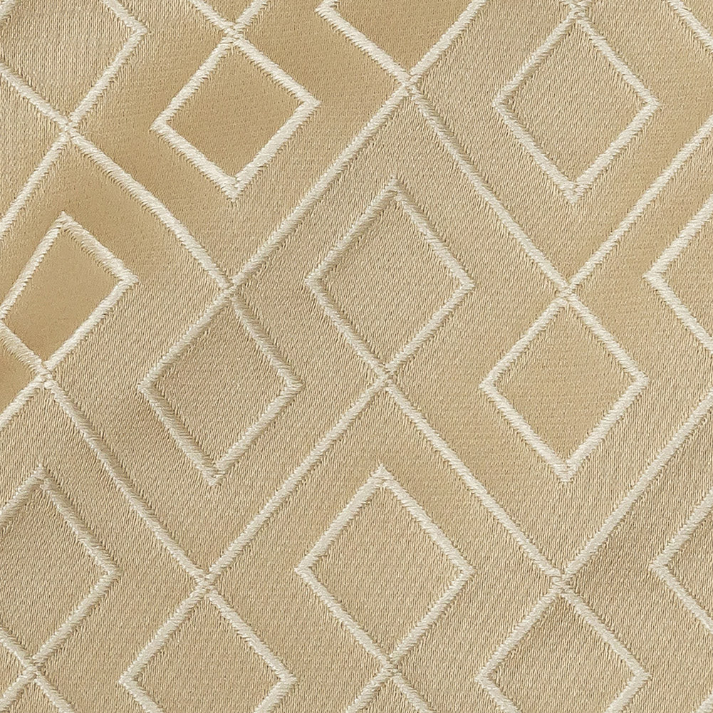 Satin-Faced Jacquard - Gold Diamond Fret - British Imported - Joann Fabrics
