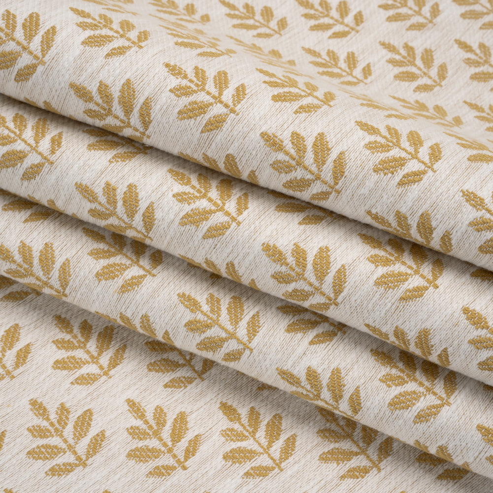 Polyester and Cotton Twill Jacquard - Sunflower Lines of Leaves - British Imported - Joann Fabrics