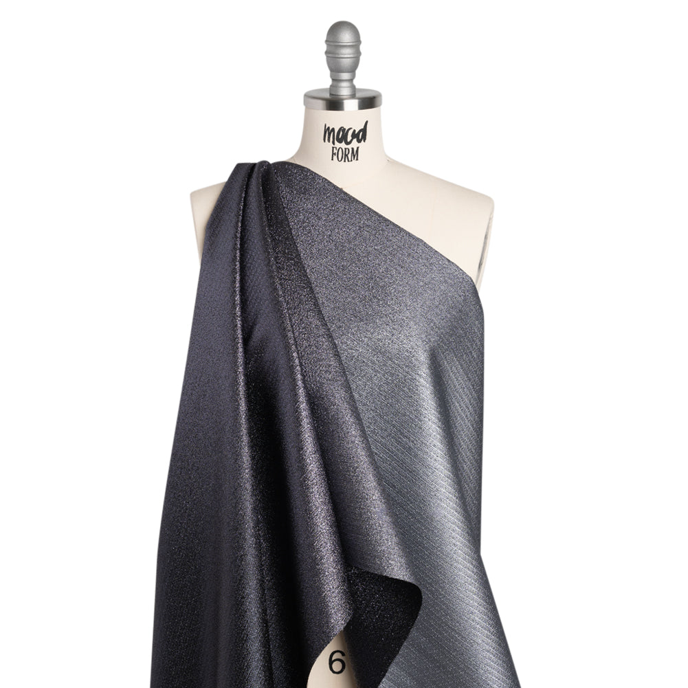 Metallic Luxury Brocade - Gray and Navy Crackled Ombre - Joann Fabrics