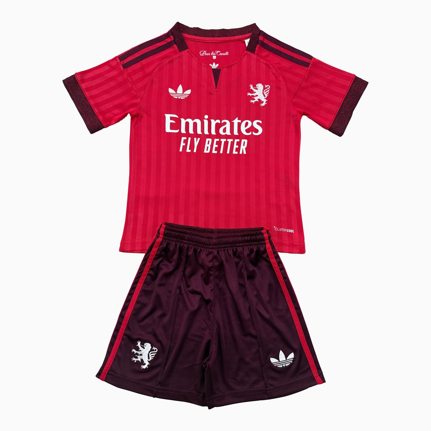 Lyon 26-27 Away Red Men's Adult Jersey Set - Fans Version - UnitedFutballJersey