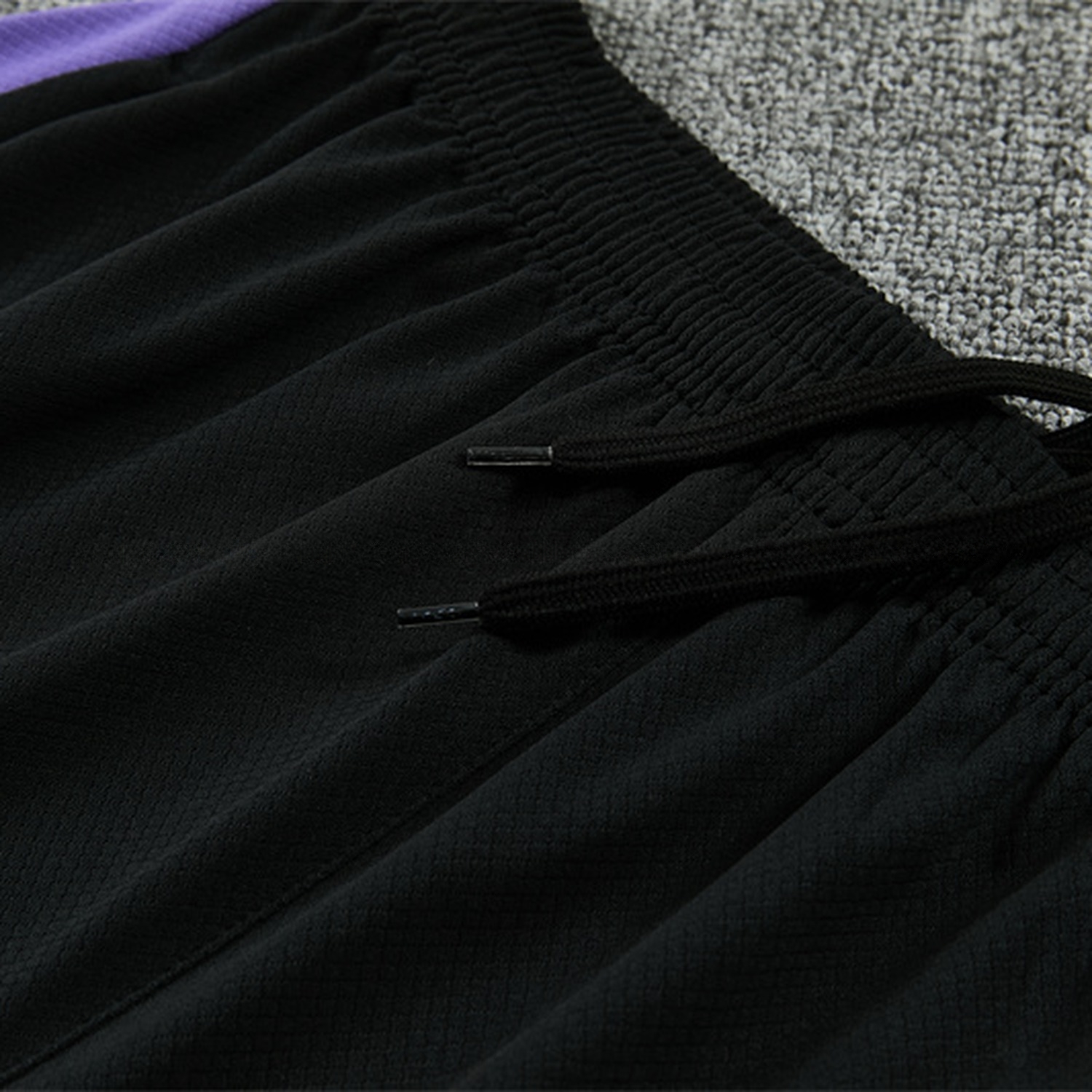 Barcelona 26-27 With Purple Kids Short-Sleeve Training Set - Black Top & Black Shorts - UnitedFutballJersey