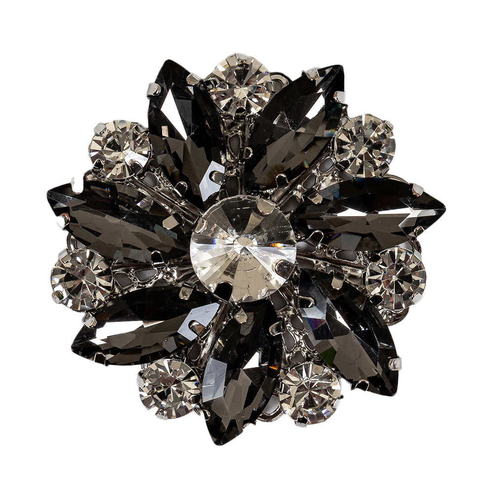 Italian Silver, Gunmetal and Crystal Rhinestone Button - 58L/37mm - Joann Fabrics