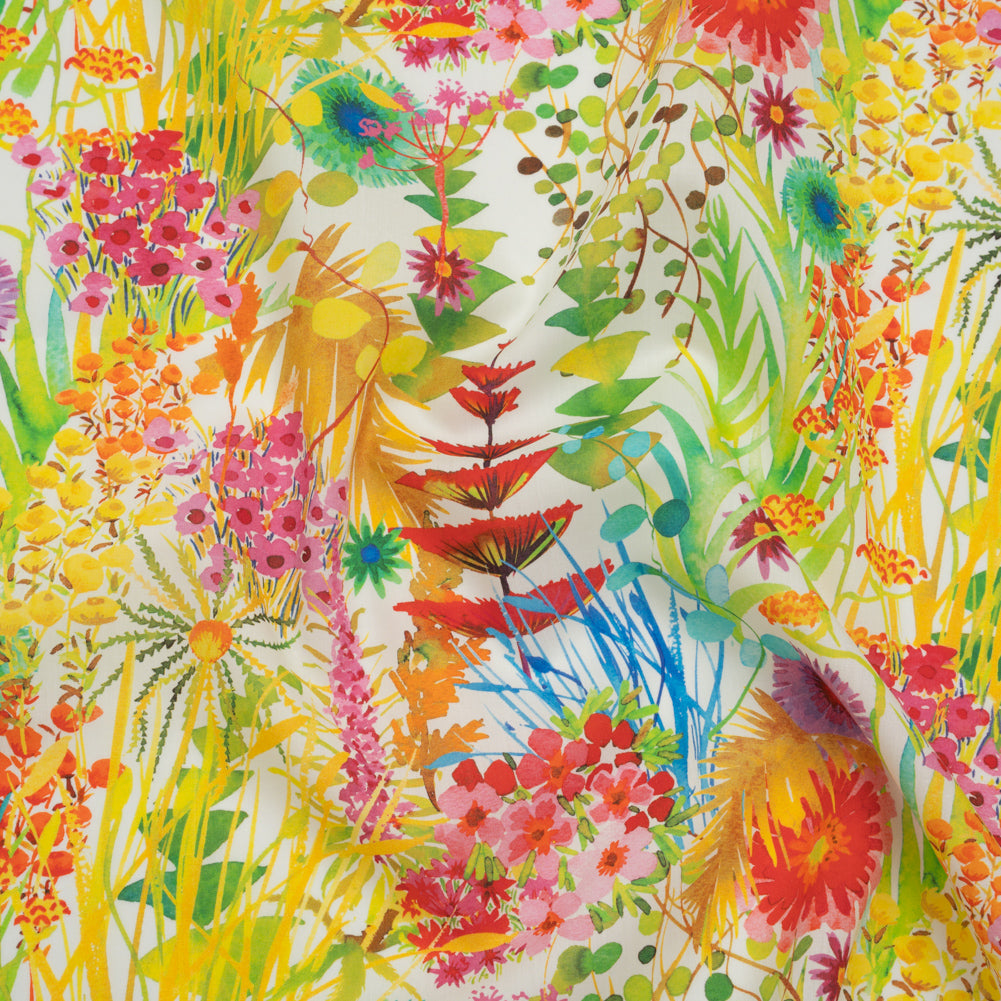 Liberty Fabrics Tana Lawn® - Tresco Multi Bright - Red, Green and Yellow Painted Floral - Joann Fabrics
