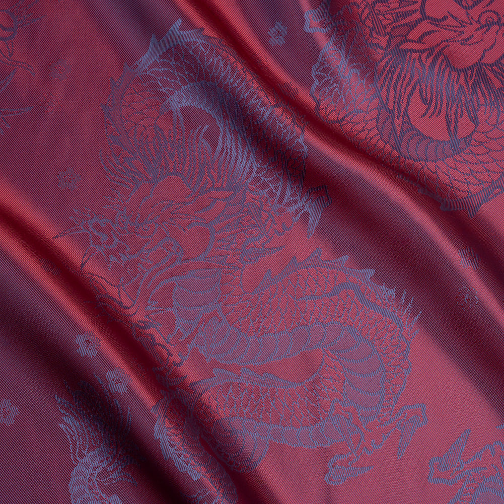 Dragons Jacquard Lining - Wine and Blue Bi-Color - Joann Fabrics